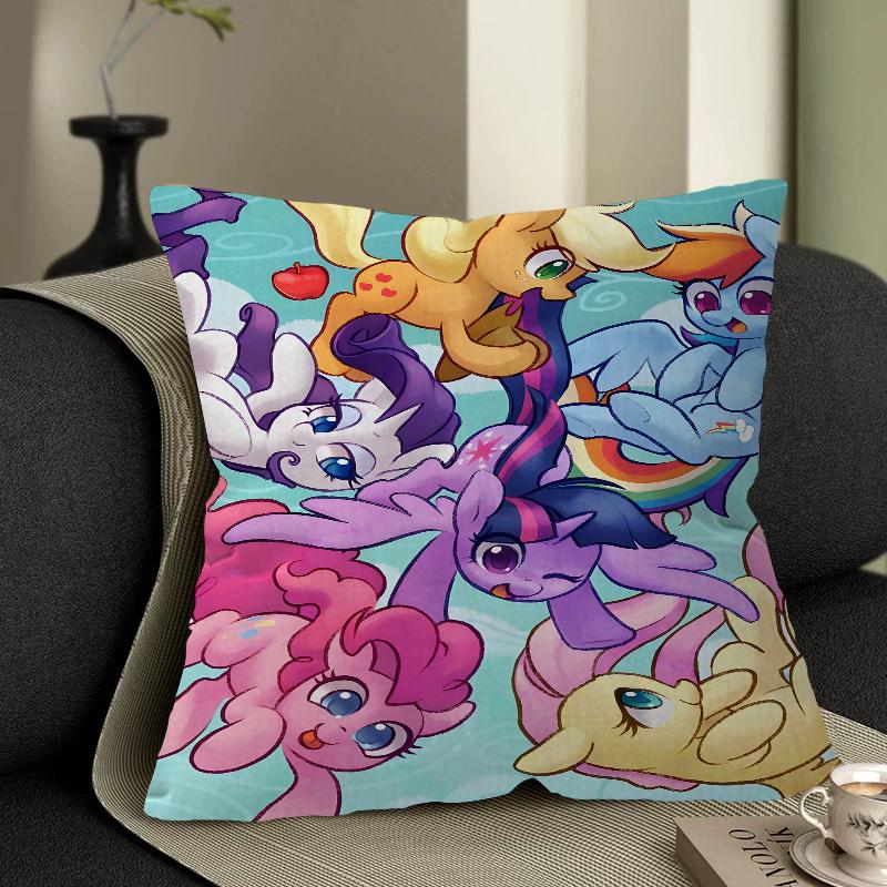 

Мультяшна подушка My Little P-pony Подарунок Декор для дому та офісу Спальня Диван Автомобільна наволочка 45x45 16x16Inch