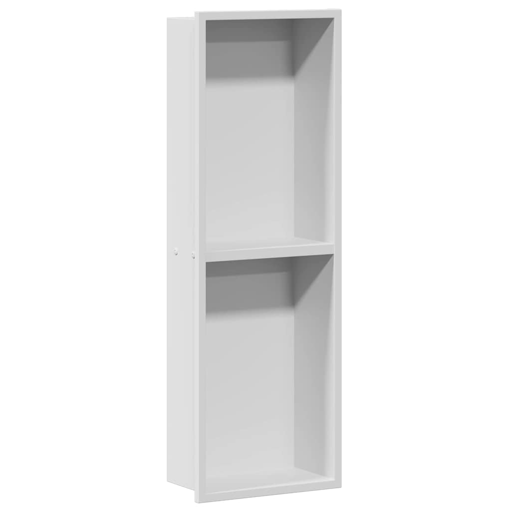 Shower Niche Shelf White 60 x 20 x 9.5 cm Stainless Steel