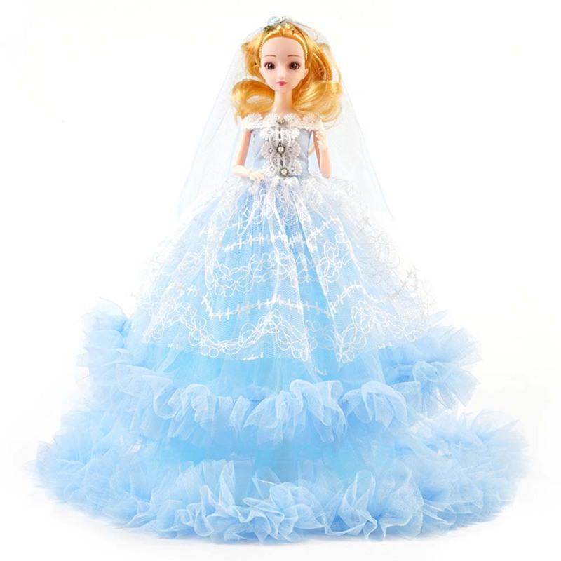 Mini Simulationspuppe mit Hochzeitskleid Spielzeug für Kinder Mädchen