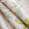 1PC LOZUJOJU Cotton and Linen Printed Beige Tassel Semi Blackout Curtains for Small Windows Balcony Home Decor