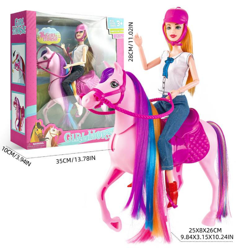 Doll Horse Barbie Detachable Kids Toy Decoration Cartoon Action Model Figure