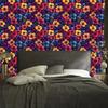 Wallpaper Flowers and Leaves Plum and Pink for Living Room and Bedroom 50x1000