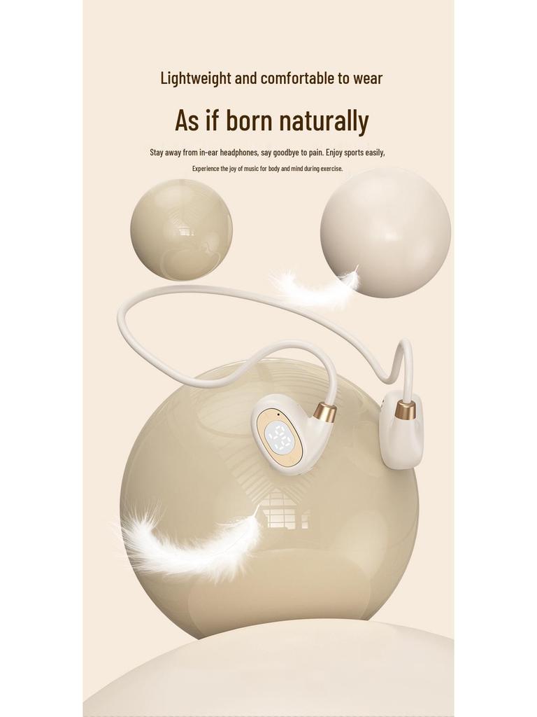 Wireless Bone Conduction Bluetooth Open-Ear Headphones - Long Battery Life, Sport-Ready Design