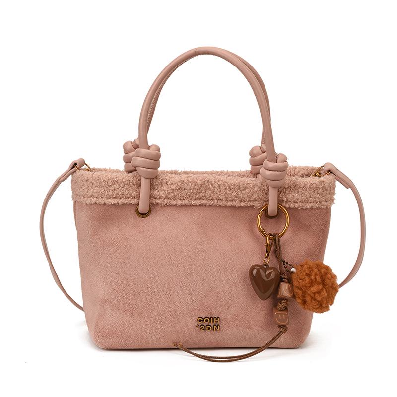 

2025 Осень/Зима Замшевая Универсальная Высококлассная Ретро Сумка через Плечо розовый