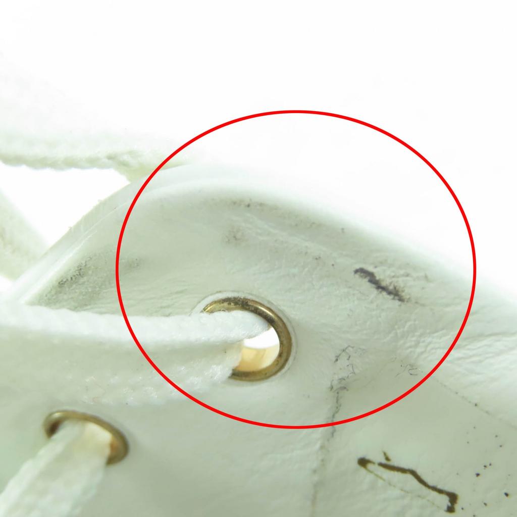 Great LOUIS VUITTON Low Cut Sneakers Monogram Lace-up White Leather Women 36 Used