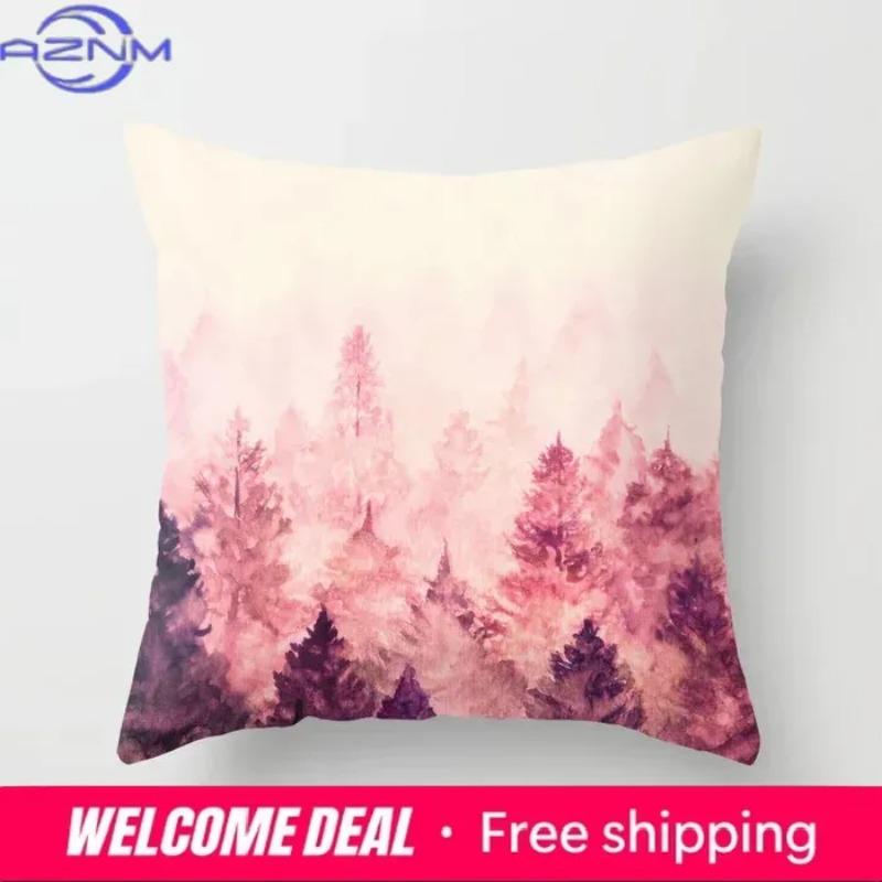 Quarto Sala Sofá Escritório Capa de Almofada Fronha Rosa Céu Nuvem Almofada