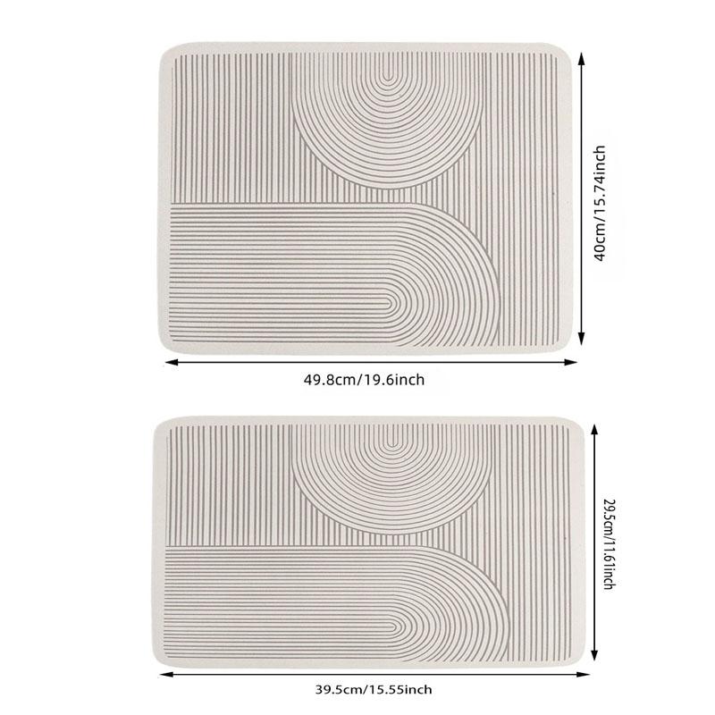 Antiskid Kitchen Absorbent Draining Mat Super Absorbent Draining Coffee Dish Drying Mat Quick Dry Bathroom Drain Pad-S/L