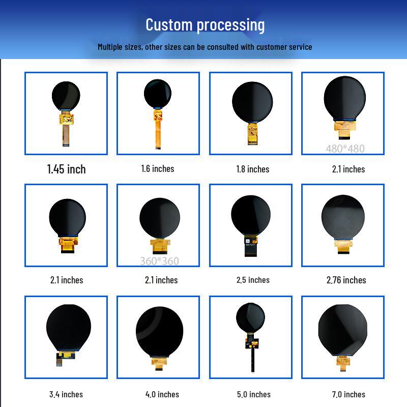 1.8-inch Round LCD Touchscreen, 360x360 IPS Display, Full Viewing Angle, Industrial Use