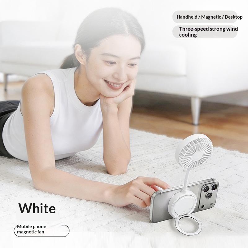 Drop Resistant Mini Magnetic Fan USB Rechargeable Portable Small Fan for Phones Hiking Climbing Outdoor Use