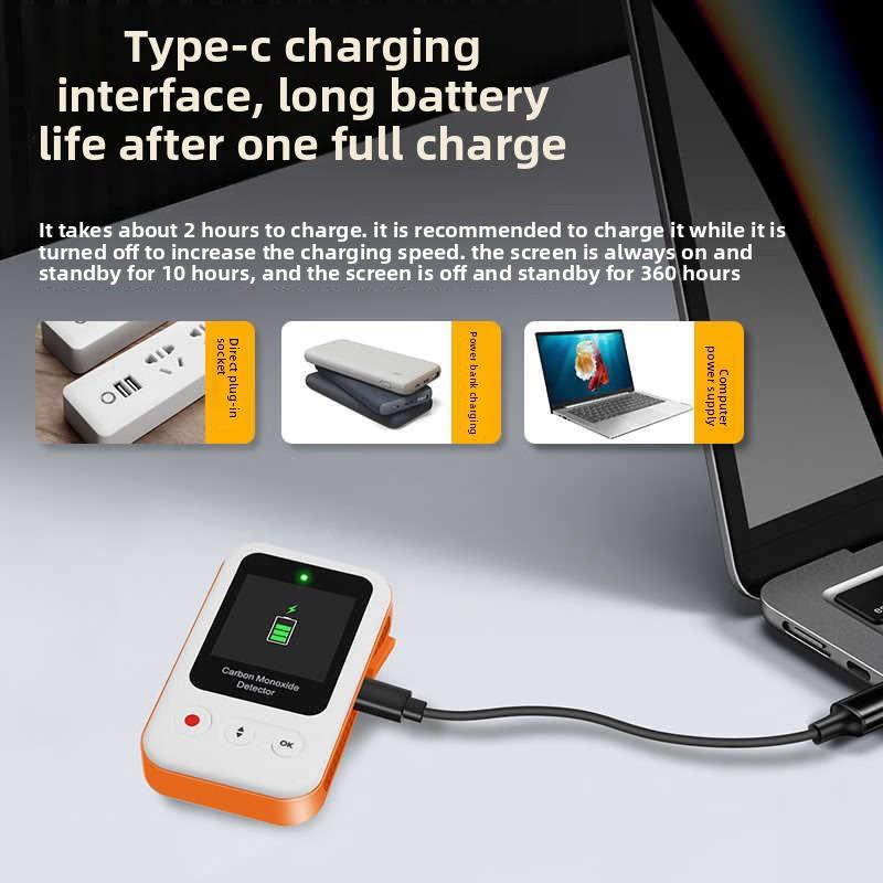 Carbon monoxide detector portable CO concentration detection alarm