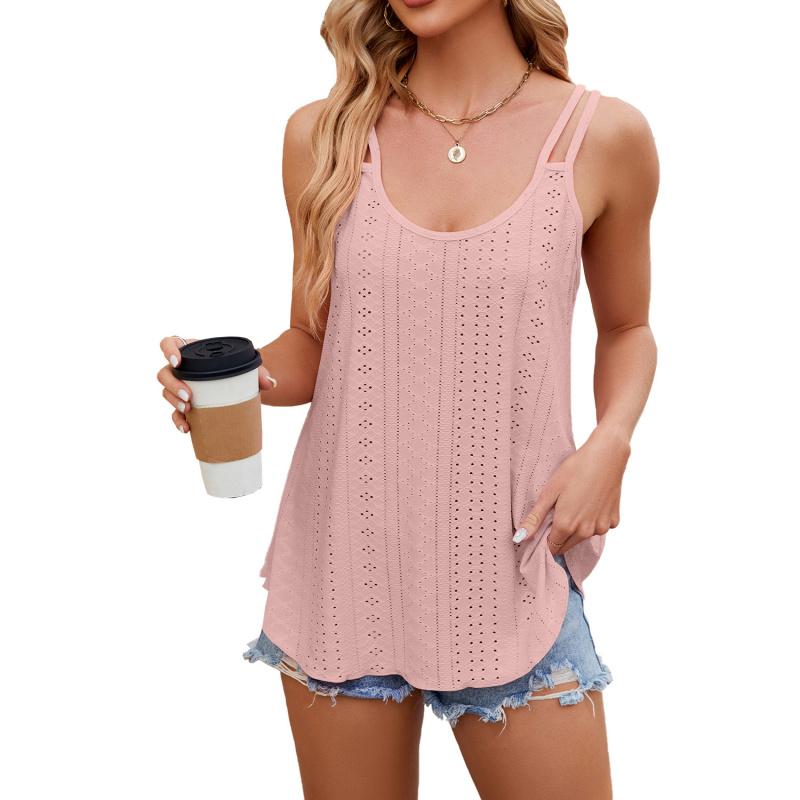 2026 New Solid Color Round Neck Women's Camisole Top