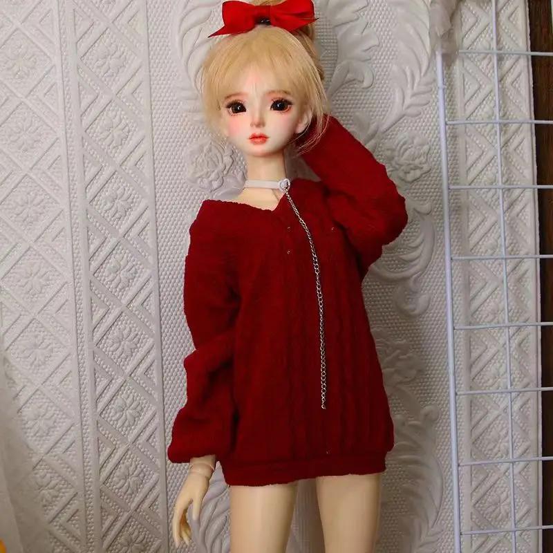 New 30cm/ 45cm/ 60cm Fashion Doll's Clothes Off Shoulder Sweater for 1/6 1/4 1/3 Bjd Doll Not Include Doll