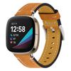 Replacement Genuine Leather Smart Watch Strap Cowhide Wrist Band for Fitbit Versa 3/Sense