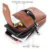Men Waist Bag Large Capacity Belt Bag Brown Shoulder Bags Crossbody Bags Multi-layer Buckle Mobile Phone Bag Bum Pouch