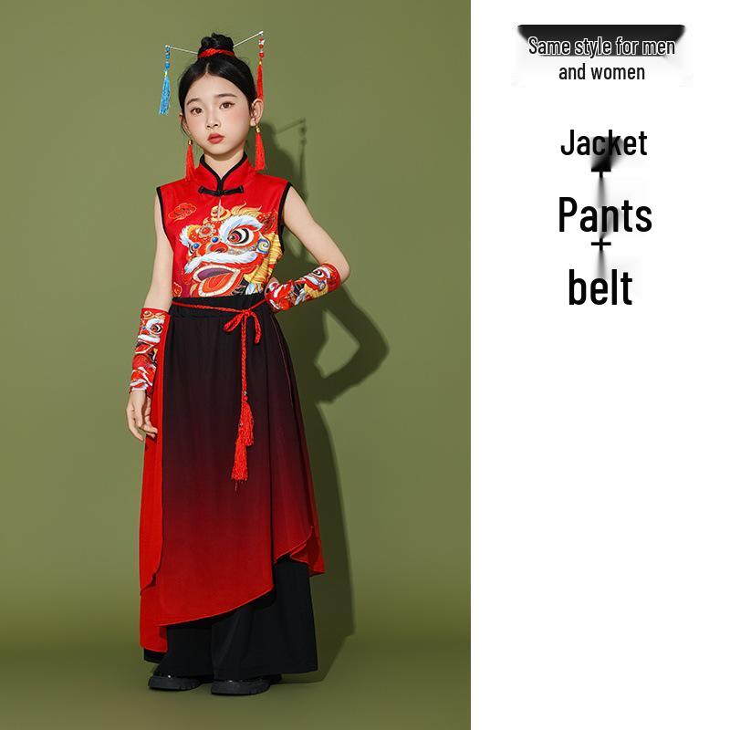 Children s Lion Dance Costume Set for Boys & Girls - Traditional & Jazz Performance Attire 120 cm
