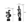 Resin Handicraft Hollow Geometric Sculpture Black and White Irregular Decorative Figurines Room Decoration Accessories