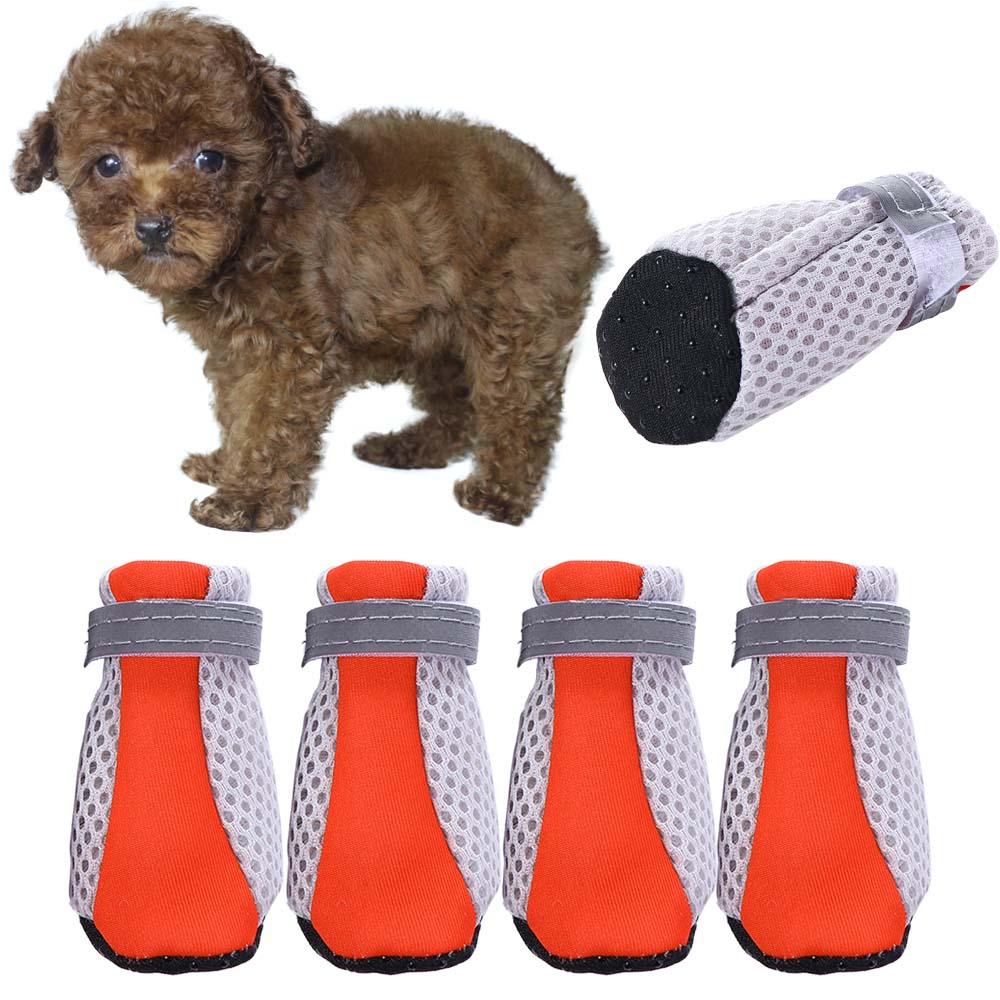 Reflektierender Streifen Pfotenschutz Mesh Heißer Asphalt Haustier Regenstiefel Haustierbedarf Hundeschuhe Hundestiefel