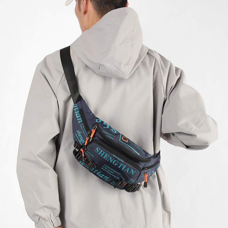 Men's Waterproof Nylon Waist Pack - Lightweight Running Belt Bag for Travel, Sports & Outdoor Activities