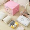 Large Capacity Clothes Quilt Storage Bag Cute Printed Pattern Foldable Dust-proof Wardrobe Storage Box Clothes Organizer