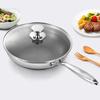 ZISIZ Double-Sided Honeycomb Stainless Steel Wok