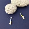 [Satchi] BEADS PEARL DROP Crystal Beads Freshwater Pearl Drop Earrings