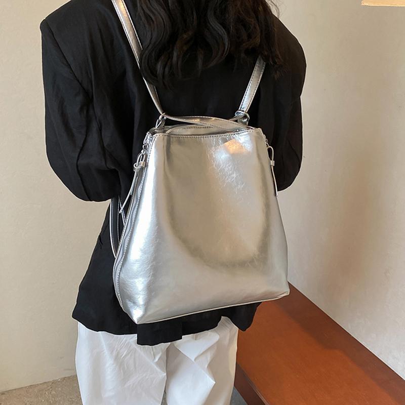 Fashion Large Capacity Red Tote Bags For Women  New Shopping Travel Single Shoulder Handbags Simple Casual Students Backpack