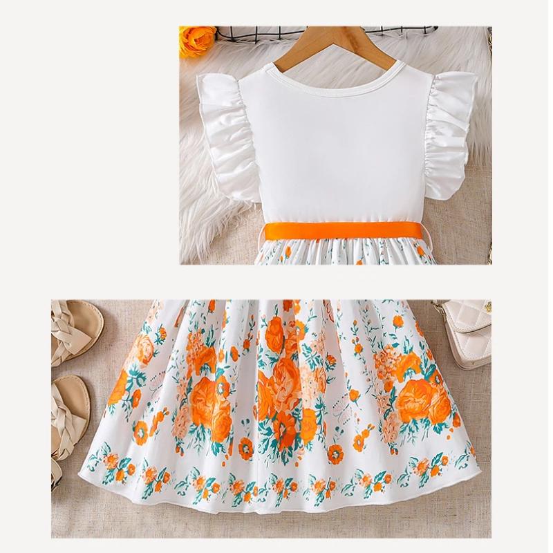 Sweet Butterfly Print Dress For Girls - Summer Children's Fashion Princess Dress