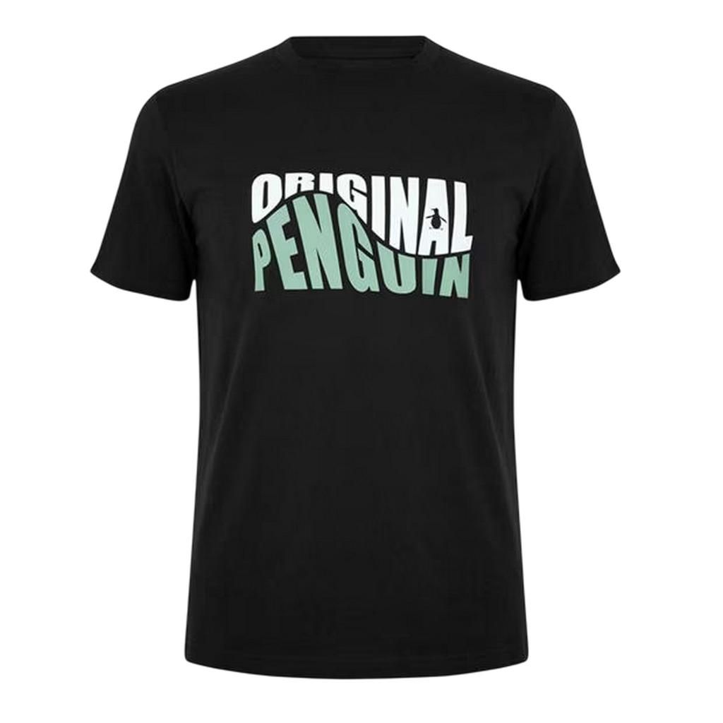 Original Penguin Mens Original Lettering Crew Neck T-Shirt