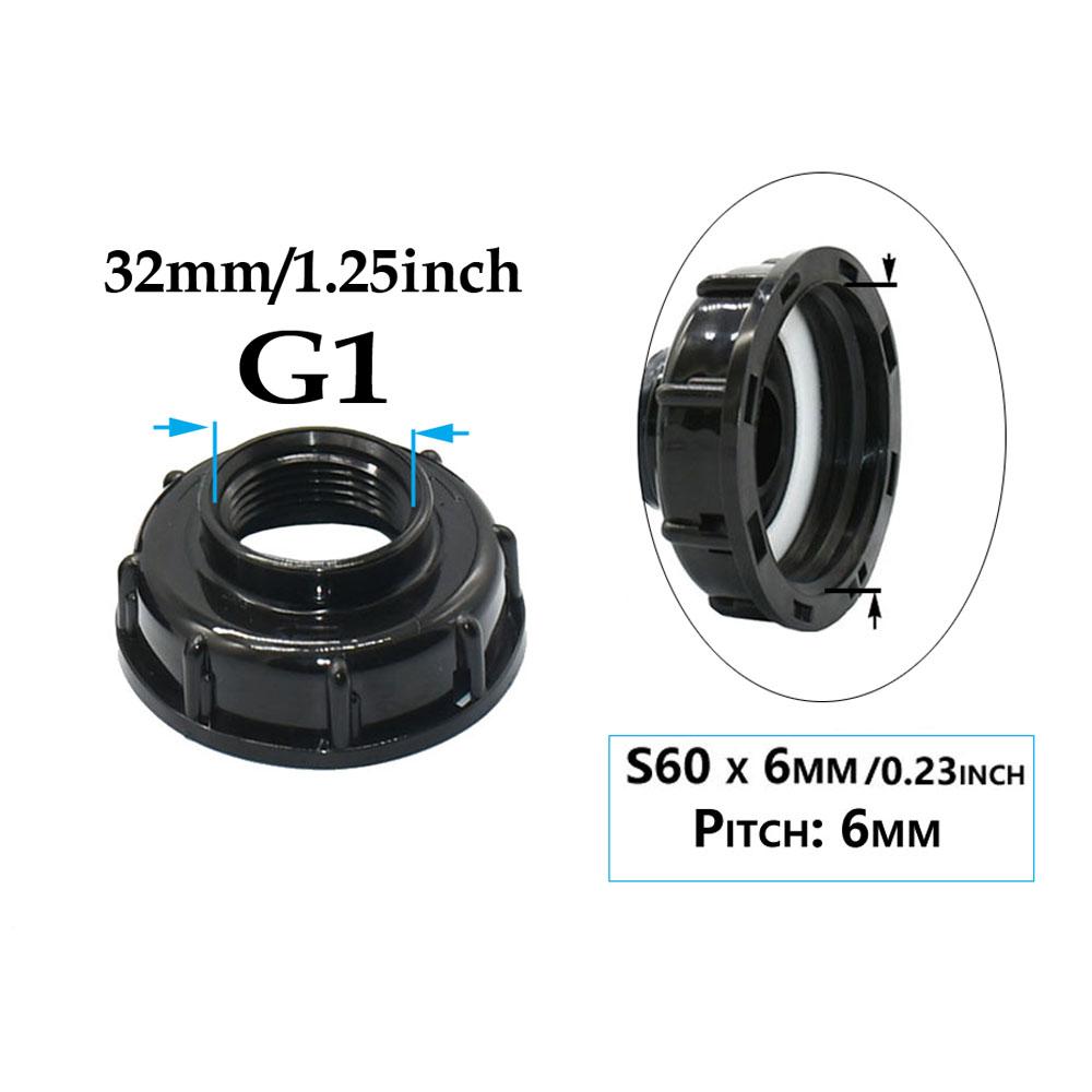 IBC Tank Adapter S60 X 1/2" 3/4' 1" 1.5 2" 63/75/80/100mm Thread Connector Ton Barrel Connect 1000 Liter IBC Tank Fitting