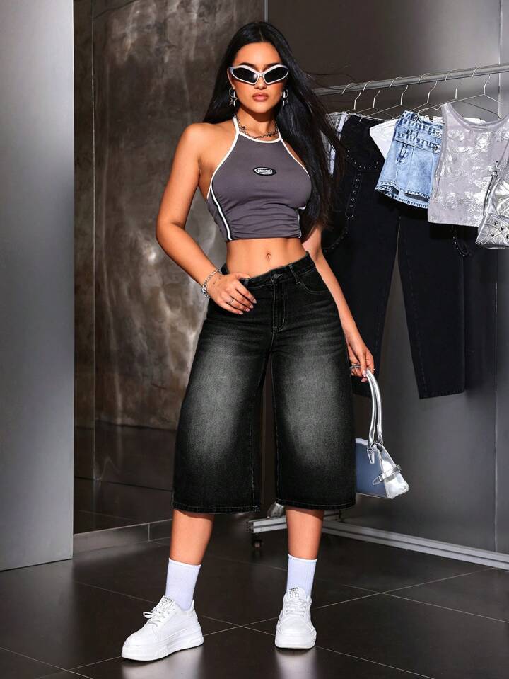 High Waist Straight Jeans Women Loose Casual Denim Trousers Daily Street Pants