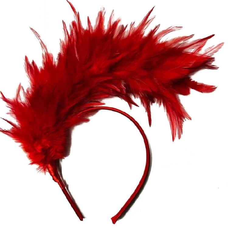 Flapper Feather Headband Burlesque Headpiece Flapper Headpiece Feather Headband