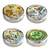 Portable Metal Jewelry Organiser With Mirror And Secure Closure For Travel Storage Container with Compartment Y08E