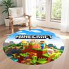 Minecraft Round Floor Rug Suitable for Bedrooms Foyer Game Room Study room Antislip Round Carpet Anime Office Decor Gift for Festivals