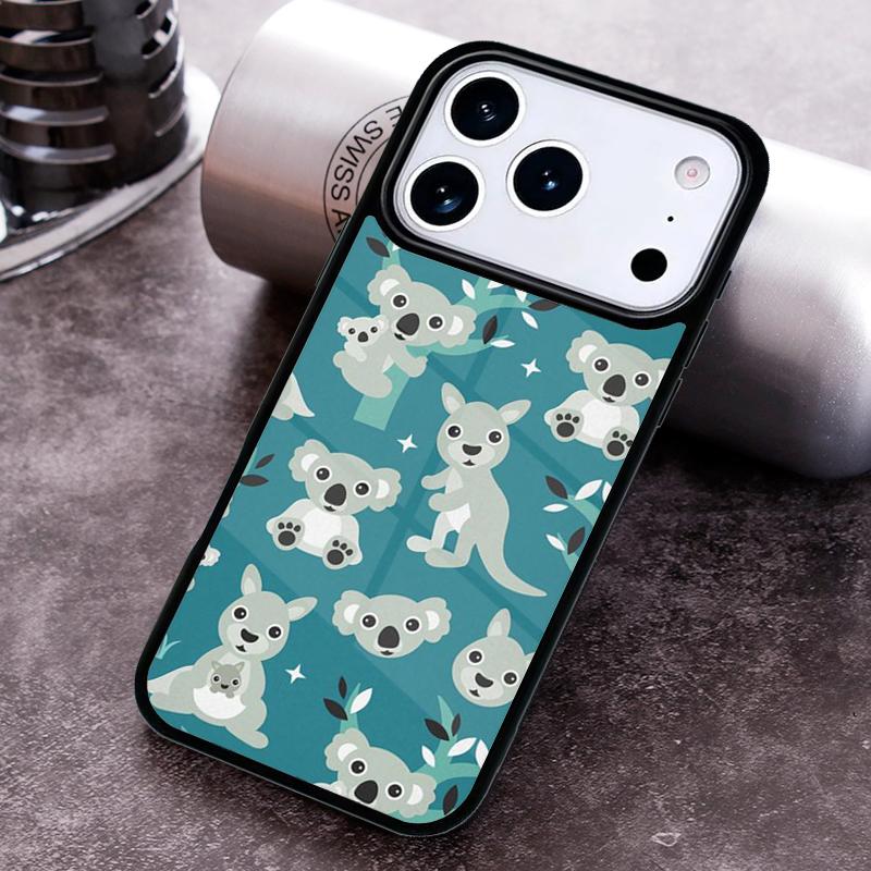 Cute Cartoon Koala TPU Phone Case For iPhone 17 16 15 14 13 12 11 Pro Max Plus 17Air Soft Silicone Cover