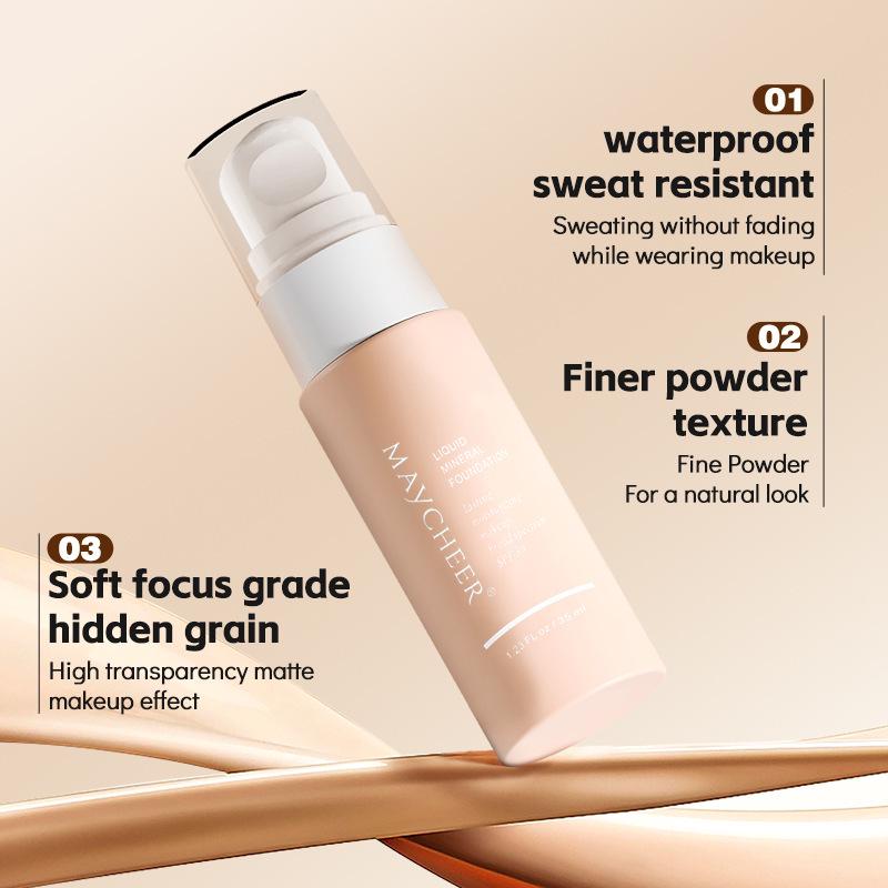 MAYCHEER Meixi'er Long-lasting Moisturizing Foundation Primer - Conceals, Durable, No Smudging