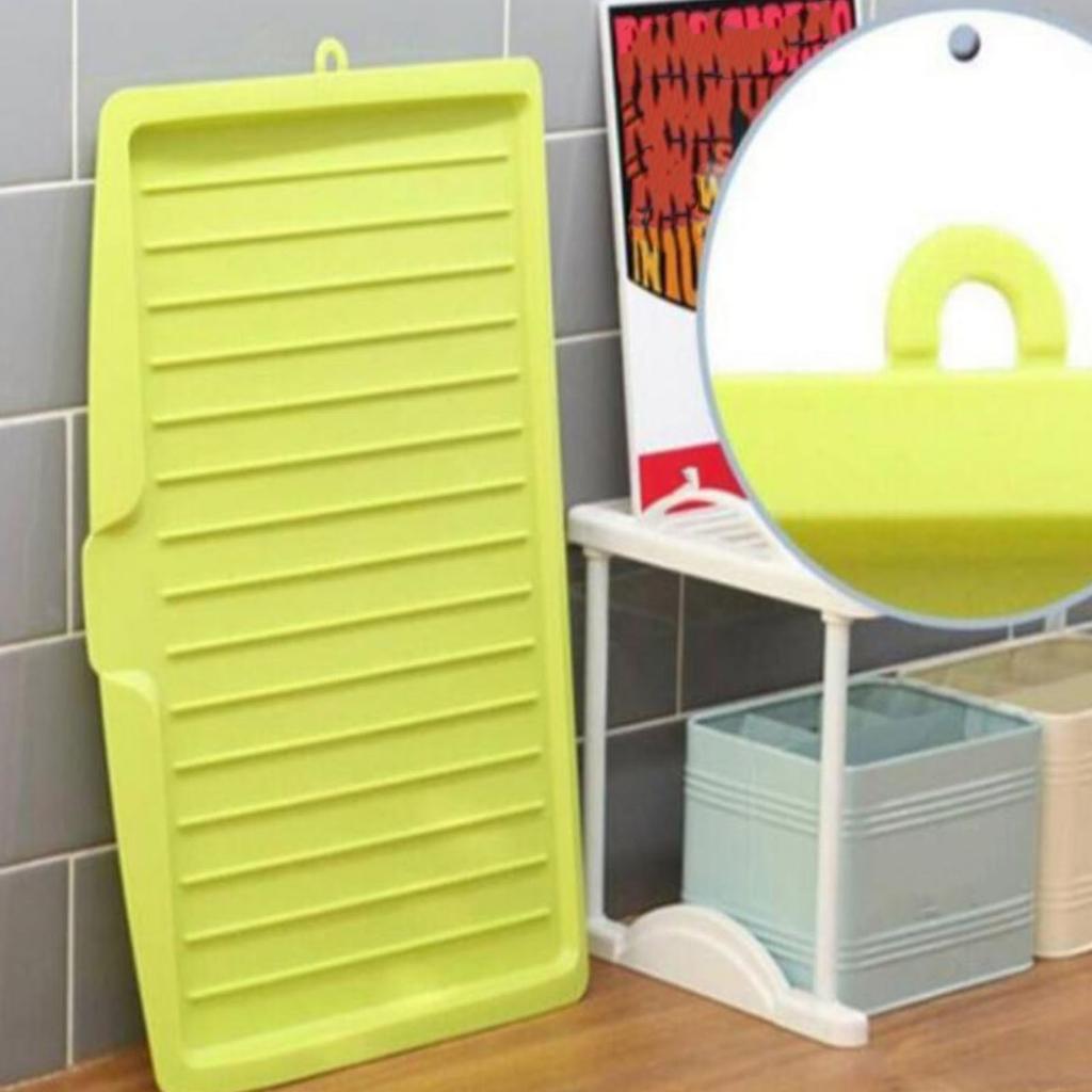 Plastic Dish Drainer Board Multipurpose Rectangular Design Space Saving Kitchen Draining Board Tray for Cutlery Fruits and Vegetables
