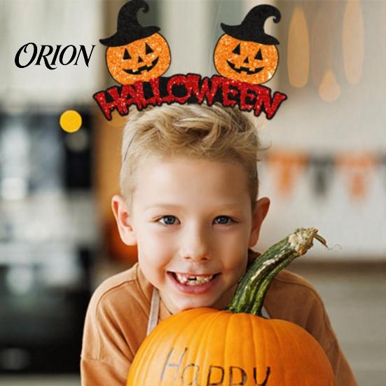 Costume Headpiece for Women 8 Pcs Halloween Headband Kids Adults, Glitter Pumpkin Holiday Hair Bands Eyeball Bat Hairband Costume, Cosplay Party