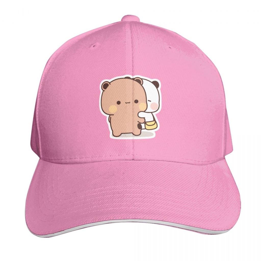 DuDu Bear Carrying His Love BuBu Panda Baseball Cap Military Tactical Cap Anime Fun Hats Hood Unisex Golf Wear Womens