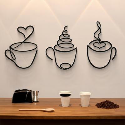 Coffee Wall-hanging DecorationsIronwork HandicraftsInterior Wall DecorationsWall-hanging Ironwork Paintings