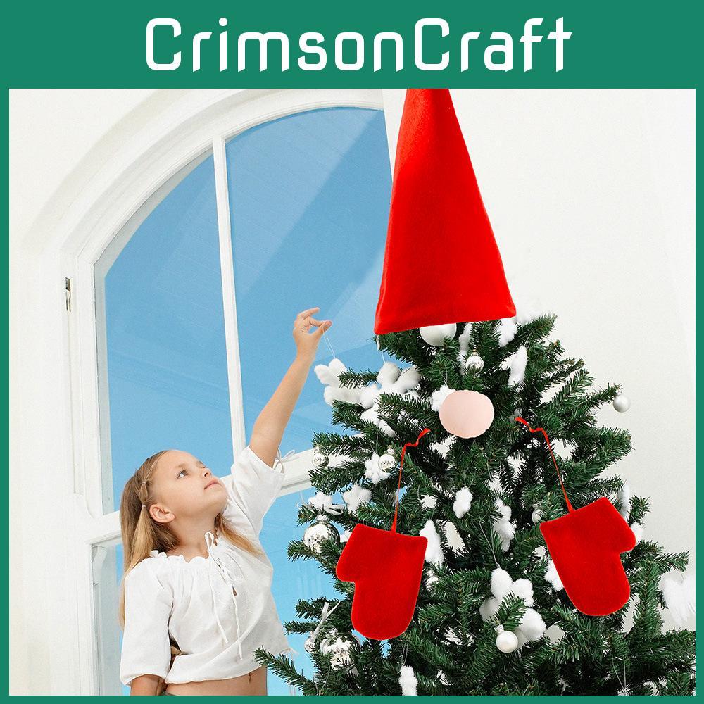 Christmas Tree Decoration Santa Claus Hat Nose Set Festival Decoration Gift