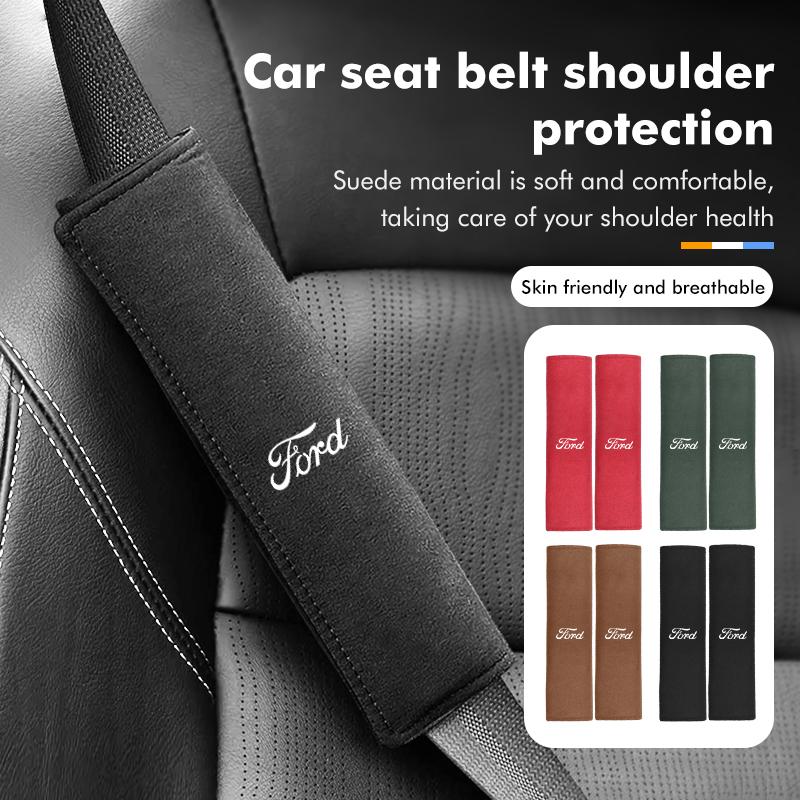 Adjustable Length Car Safety Belt Shoulder Cover Anti-Scratch Cushion For Ford Fiesta Ranger Mondeo Escape Ecosport Fusion