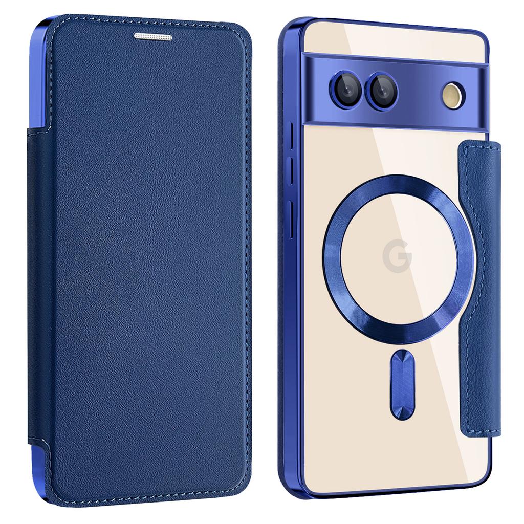 For Google Pixel 7a Magnetic Case Card Holder Leather Phone Cover
