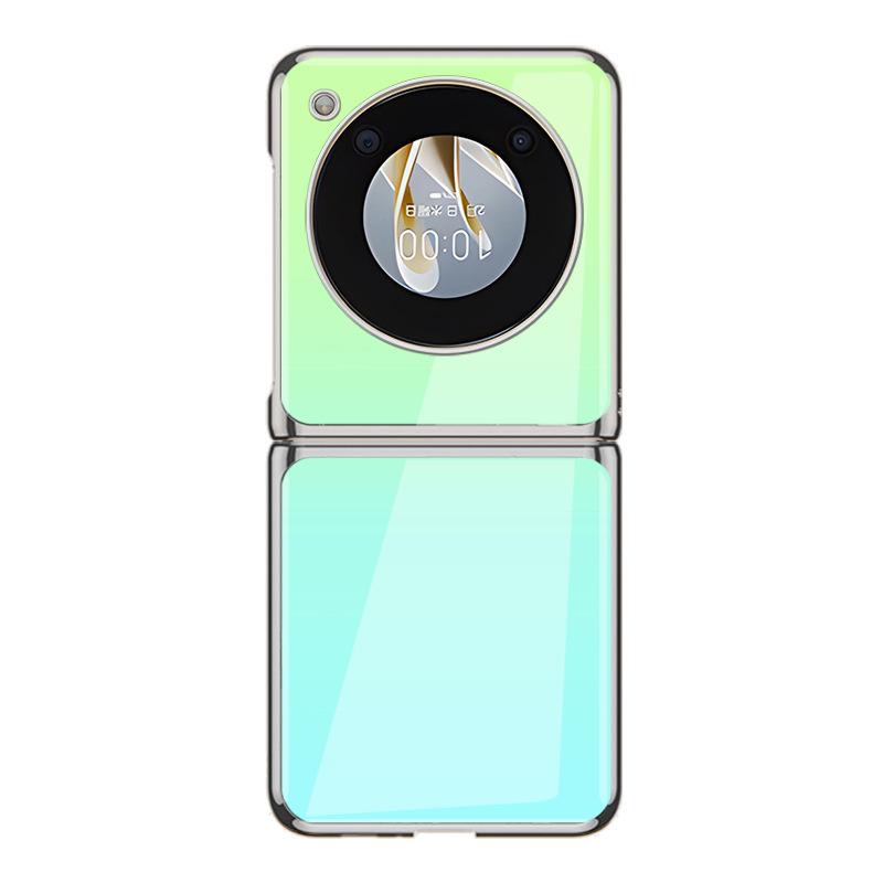 Nubia Flip Case: Galvanisierte Glasabdeckung mit Farbverlauf – kreatives, wortloses Design