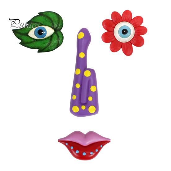 

Декор в виде лица дерева, наружное украшение из смолы, цветное настенное крепление, человеческие лица, листья, украшения для забора для двора и сада разноцветный