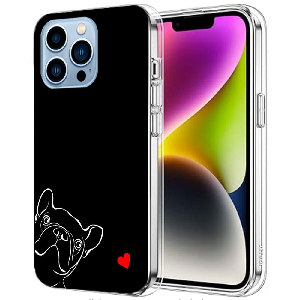 French Bulldog Black White Cases Phone Case For Iphone 17E 16E 17 Air 16 Pro Max 15 Pro 14 Plus 11 13 12 Mini Cover Cases Compat