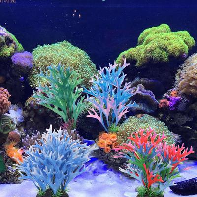 Water Grass Mini Artificial Aquatic Plants Simulation Plastic Antlers Coral Grass Lifelike Underwater Aquatic Plants Home