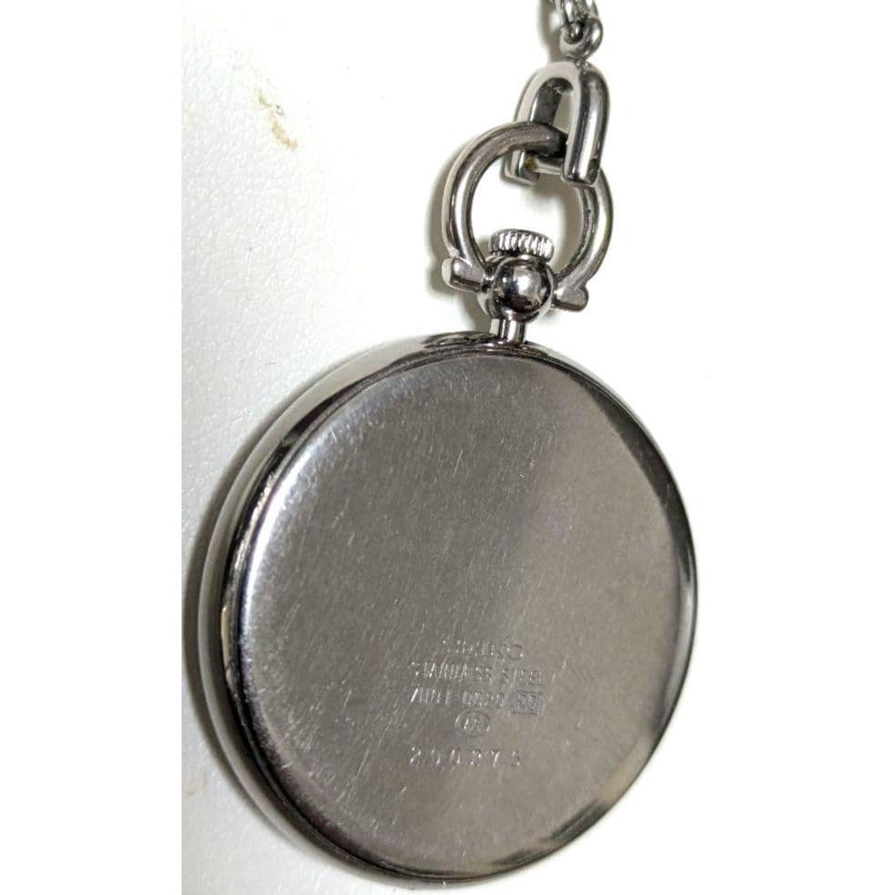 Used SEIKO Quartz Pocket Watch (New Battery Installed, Working Condition)