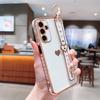 For Samsung Galaxy A35 5G Case Flexible TPU Love Heart Cute Phone Cover Wristband