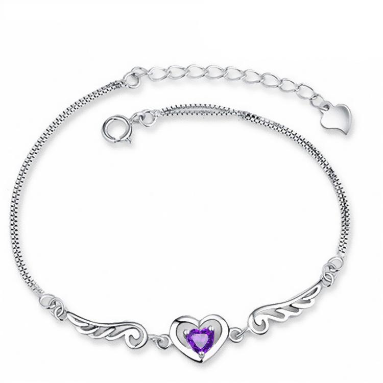 Korean Style Angel Wings Heart Bracelet for Women