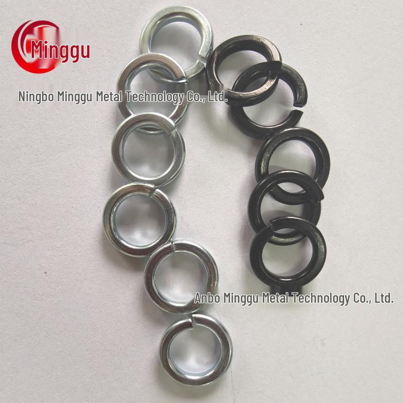 Galvanized Blackened US/British Standard 1/4"-1-1/4" Spring Lock Washer, Anti-Loosening High-Strength.